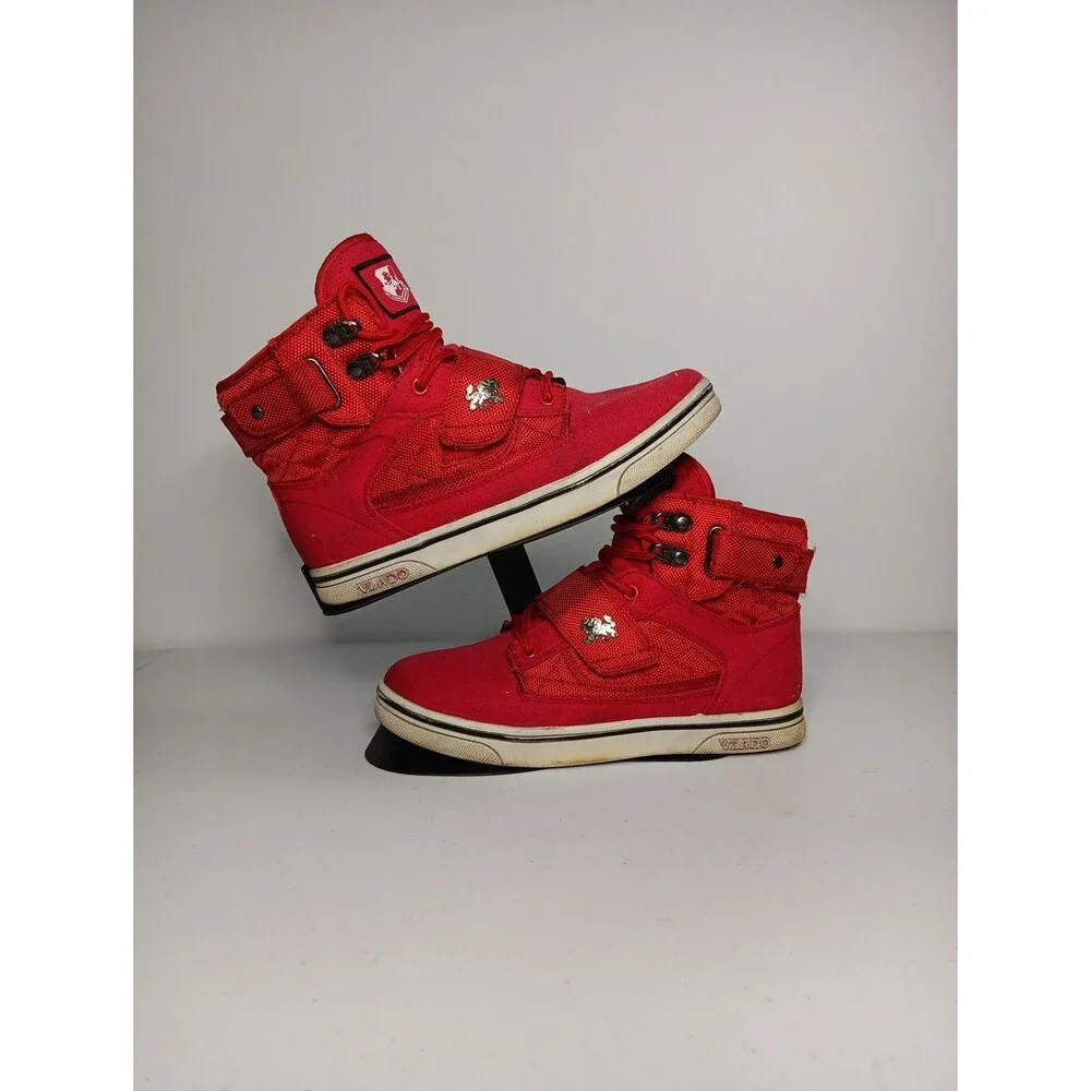 Vlado Atlas II Red Mono Footwear Size US 4 High Top Men’s Shoes Basketball